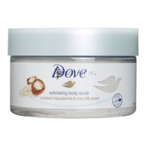 Dove Body Scrub 225ml Crushed Macadamia & Rice Milk