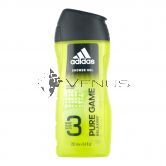 Adidas Shower Gel 250ml 3in1 Pure Game