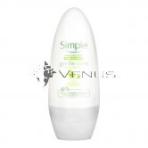 Simple Kind To Skin Deodorant Roll On 45ml Gentle Care